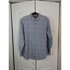 Vtg Mens Sero L Flannel Button Down Long Sleeve Shirt Work Western Washed Cotton